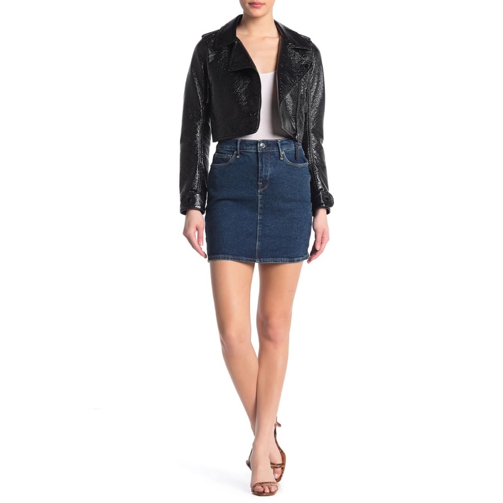 GOOD AMERICAN Denim Mini Skirt